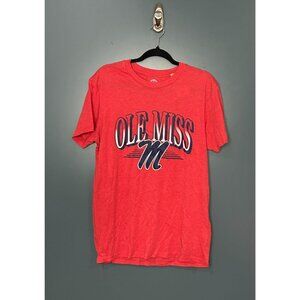 NWT Ole Miss Rebels Mens T-Shirt By Rivalry Threads Size M Red Cotton Blend